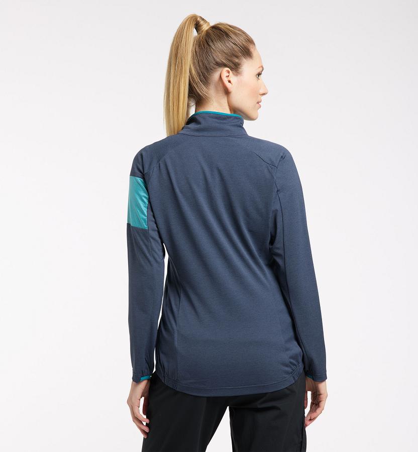 Haglöfs Womens Mirre Mid Layer Blue New Zealand 64872FANQ